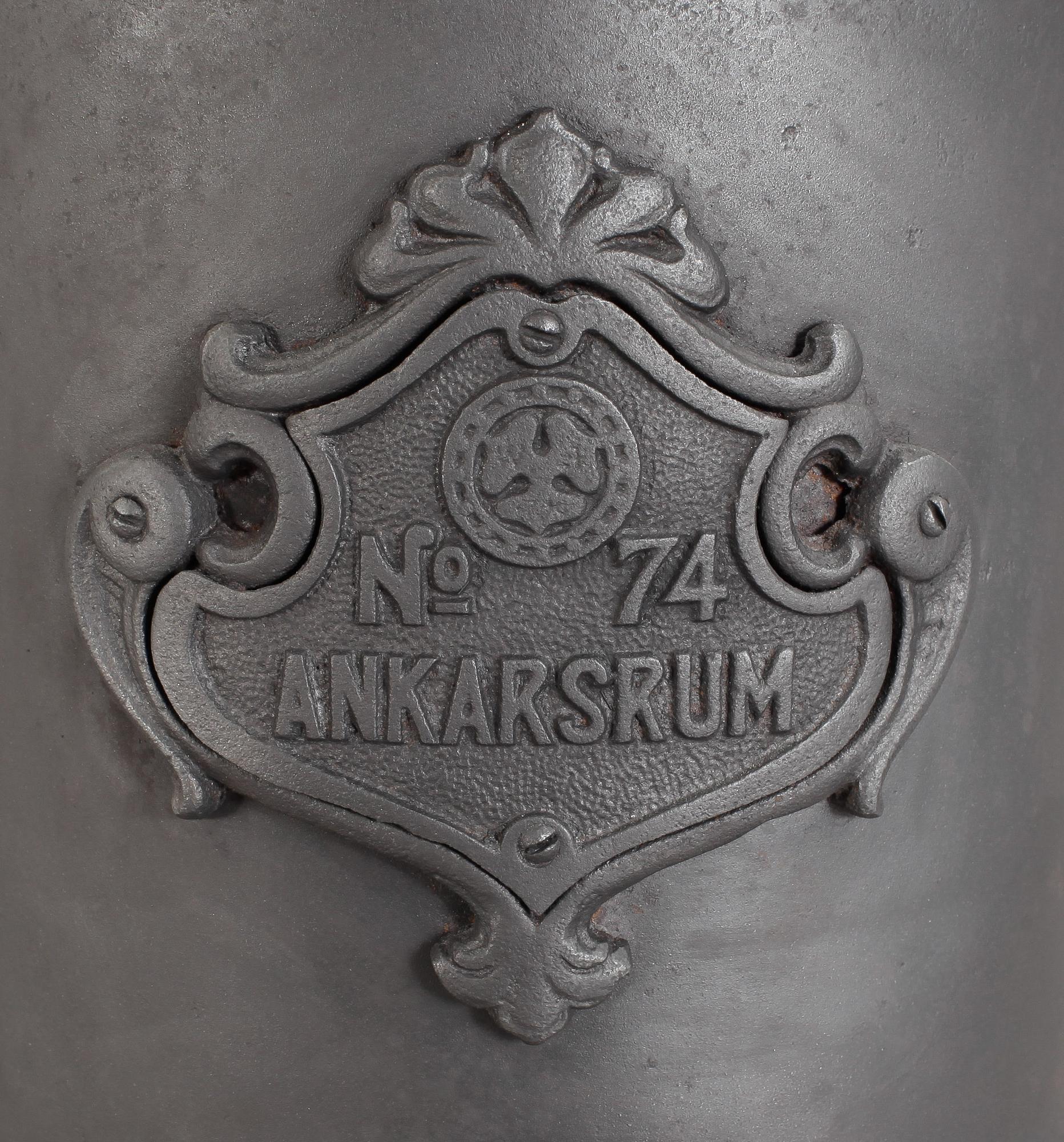 KAMIN, gjutjärn, "Viking", Ankarsrum, 1900-tal.