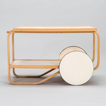 Alvar Aalto, a 1960s '901' tea trolley for Oy Huonekalu- ja Rakennustyötehdas Ab, Finland.