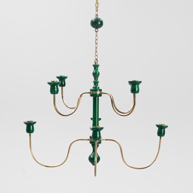 Josef Frank, a model 2586 eight-light chandelier from Firma Svenskt Tenn.