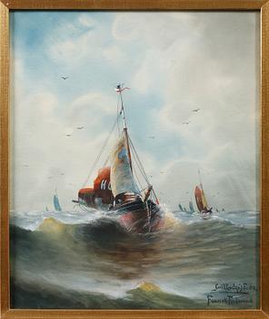 Carl Lindqvist · CARL LINDQVIST, akvarell, signerad.