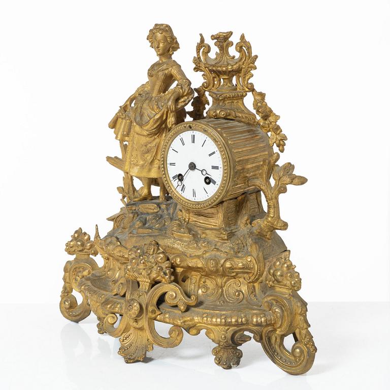 A Louis XVi-style mantel clock,  France, late 19th Century.