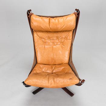 Sigurd Ressel, fåtölj, "Falcon chair", Vatne Möbler Norge 1970-tal.