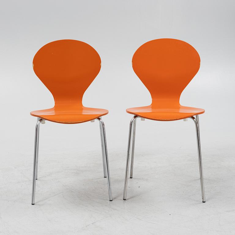 Erik Ole Jørgensen, six stackable 'Rondo' chairs, Danerka, Denmark, 21st Century.