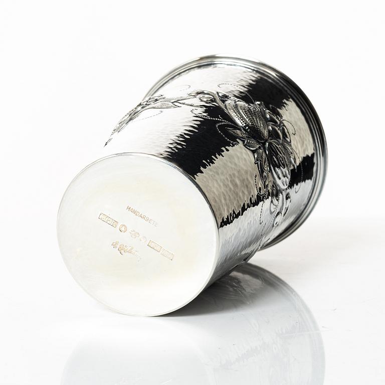 Eric Råström, vase, silver, Baroque style, CG Råström, Stockholm 1977.
