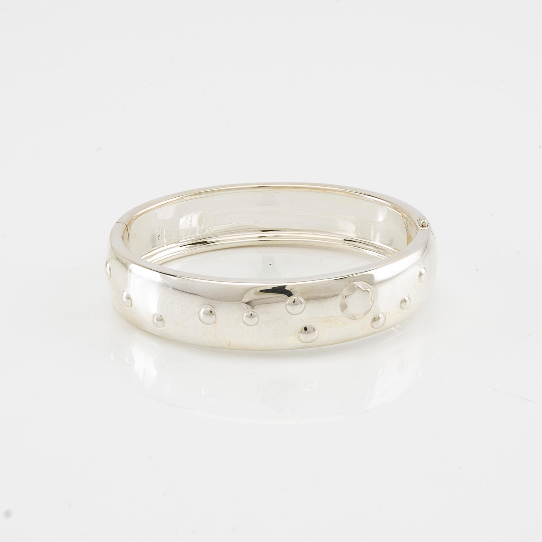 Montblanc, armband och ring, silver.