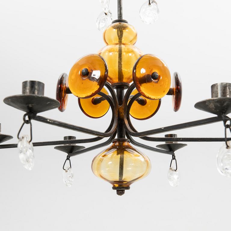 Erik Höglund, chandelier, Boda Smide, late 20th century.