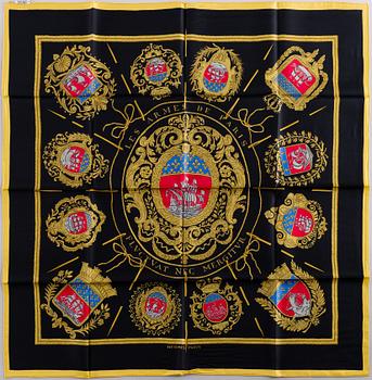 HERMÈS, scarf, 'Les armes de Paris'.