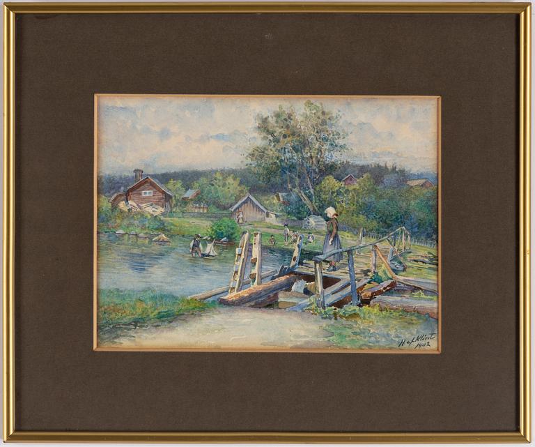 HILMA AF KLINT, akvarell, signerad H af Klint och daterad 1902.