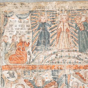 A south swedish folk art painting, early 19th Century.