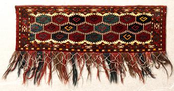 Carpet Torba Turkmen semi-antique approx. 52x117 cm (with fringe).