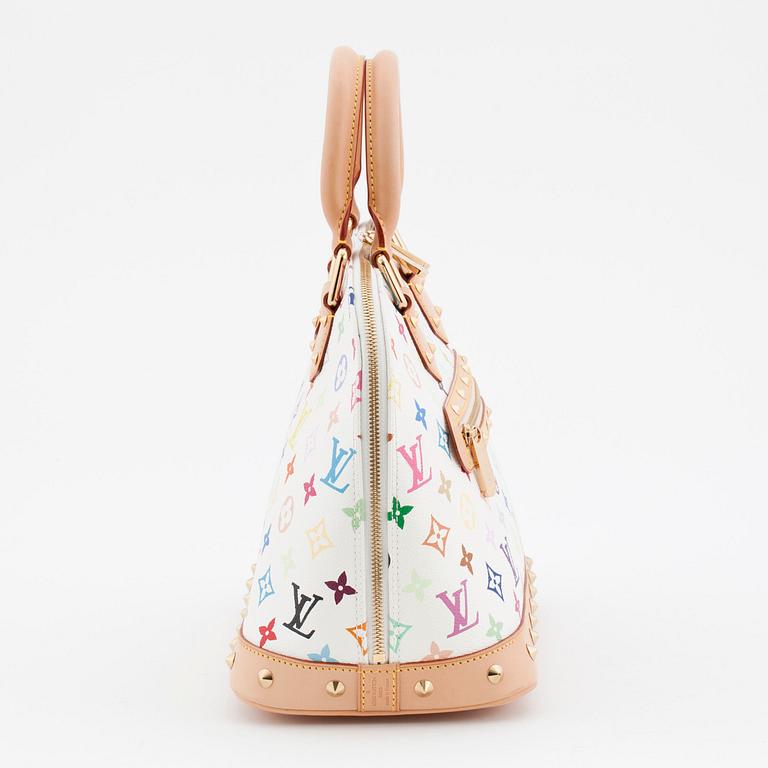 LOUIS VUITTON, a multicolored and white canvas "Alma" handbag.