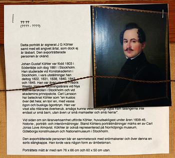 J.C KÖHLER, olja på duk, sign o bär otydlig dat. Empire, 1800-talets första hälft.