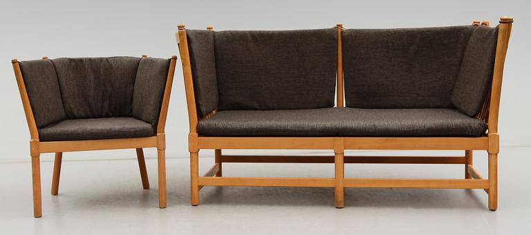 SOFFA OCH FÅTÖLJ, Börje Mogensen, Fritz Hansen, Danmark, 1900-talets andra hälft.