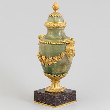 A 19th century onyx urn.