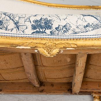 Sofa, Gustavian style, second half of the 19th century.