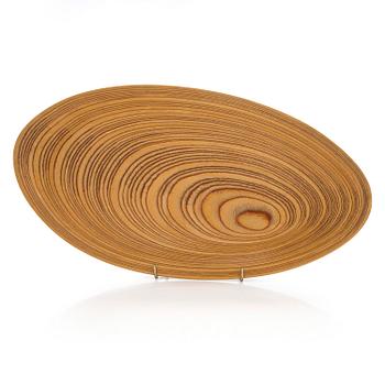 Tapio Wirkkala, a plywood dish, signed TW.