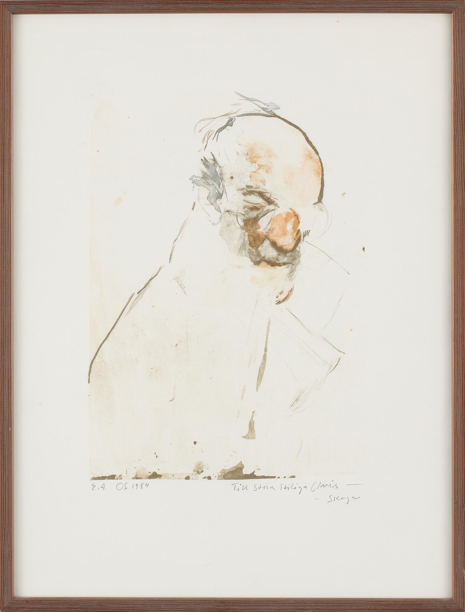 OLLE SKAGERFORS, färglitografi, signerad, EA och daterad 1984.