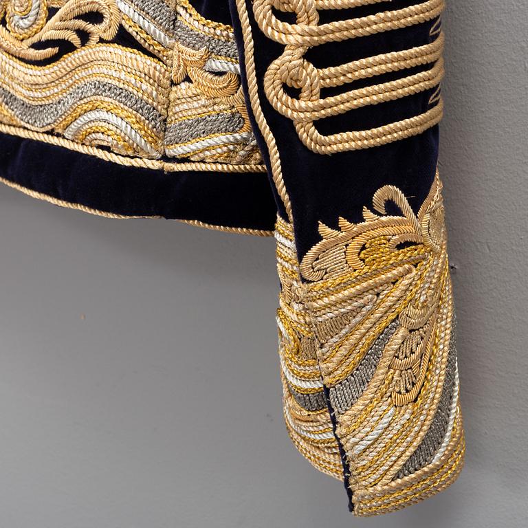 Balmain, a highly decorated velvet jacket, French size 48.