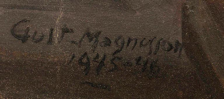 GUSTAF MAGNUSSON, A SIGNED AND DATED OILPAITNING ON BOARD.