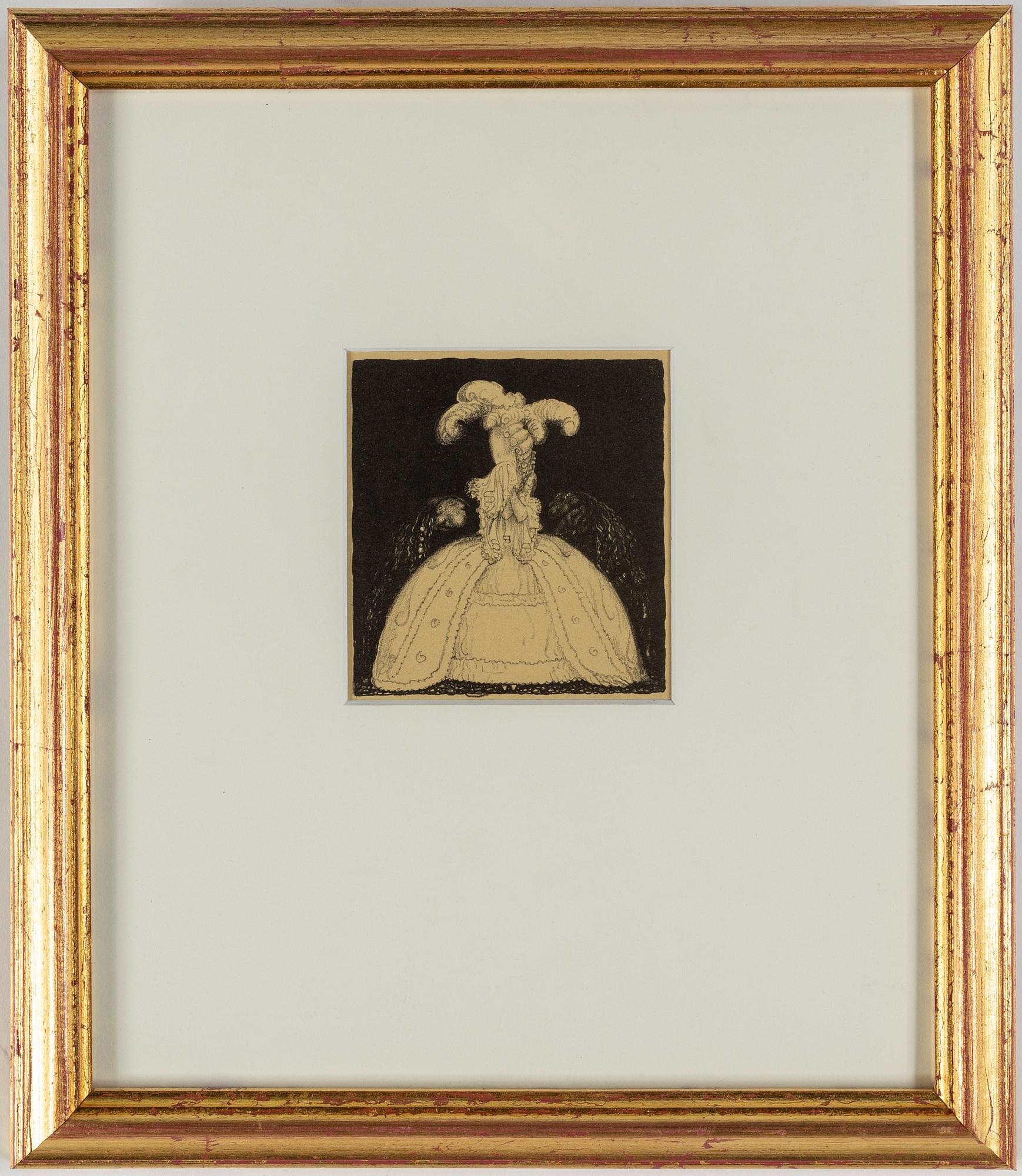 John Bauer, lithograph, from: "Troll", signed B in the print.
