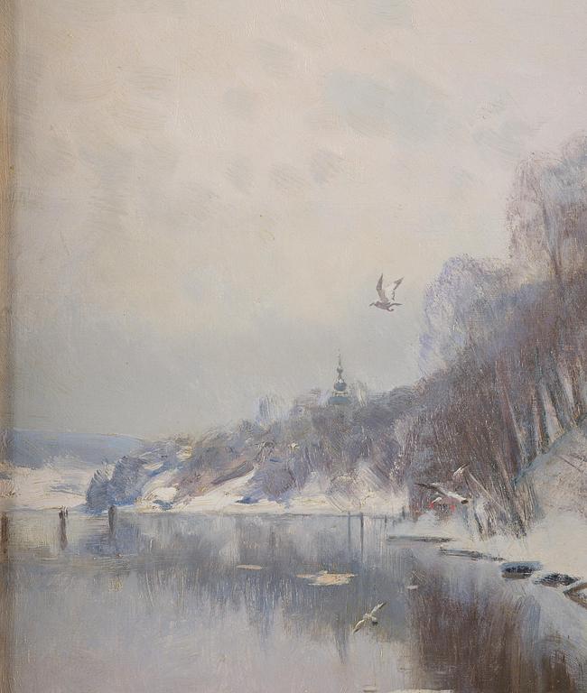 Peder Mork Mönsted, "Fra bredden av Östervikan, Leksand".