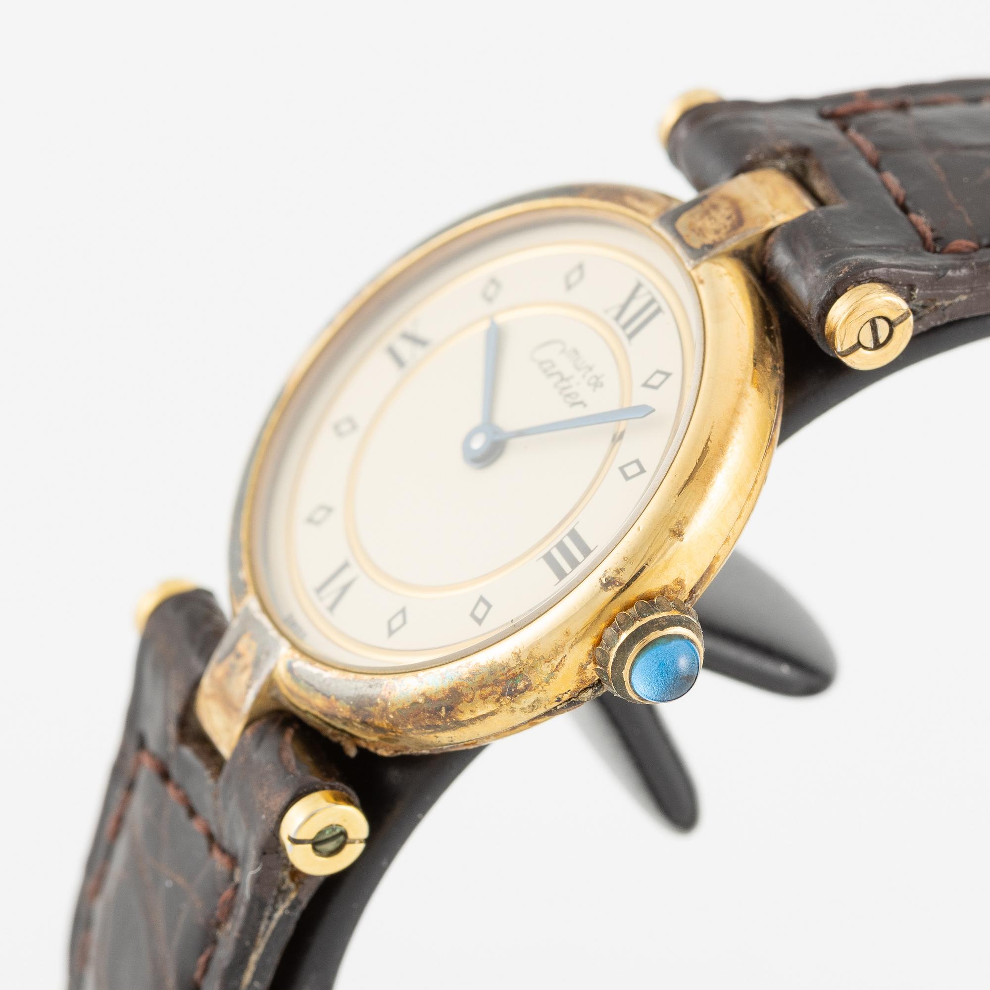 Cartier, must de CARTIER, VLC, wristwatch, 24 mm.