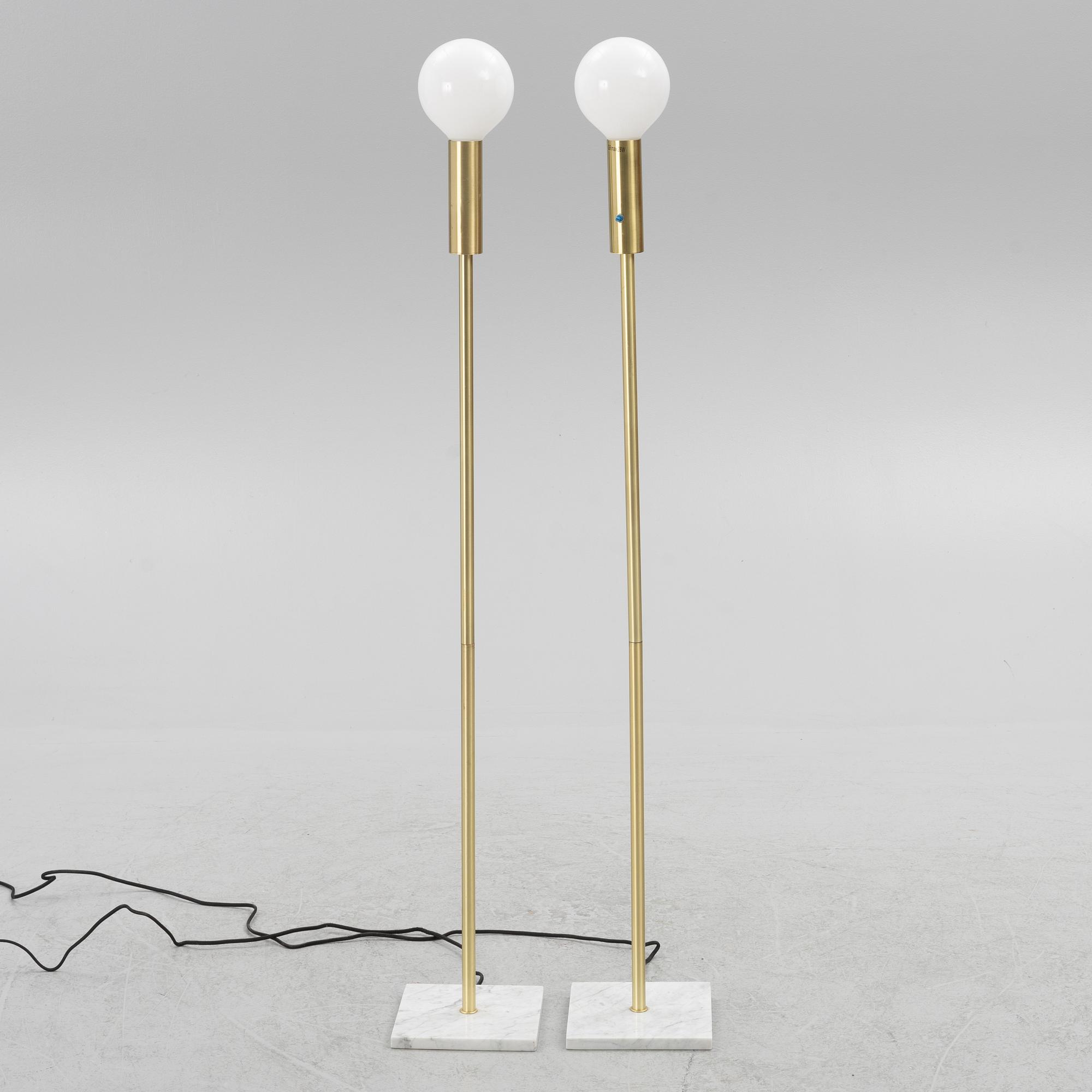 Floor lamps, a pair, LampGustaf., period.