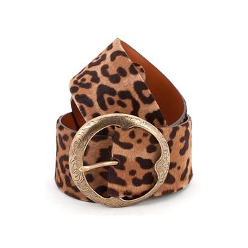 410. RALPH LAUREN, a leopard printed belt.