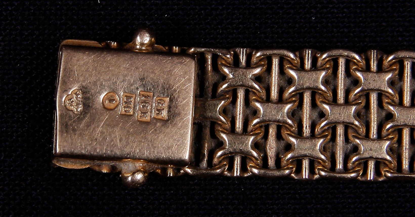 DAMARMBANDSUR, guld 18K, Certina, armbandet Stockholm 1962. Totalvikt 30 gram.