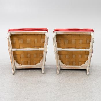 A pair of armchairs, late 20th Century.