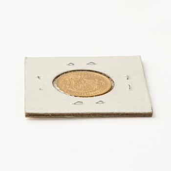 Gold coin, Oscar II, Sweden, 20 kronor, 1899.