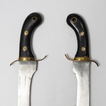 Faskinknivar 2 st, svenska m/1848 med baljor.