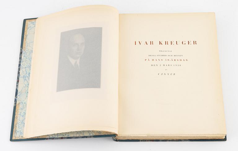 Rare Festschrift to Ivar Kreuger.