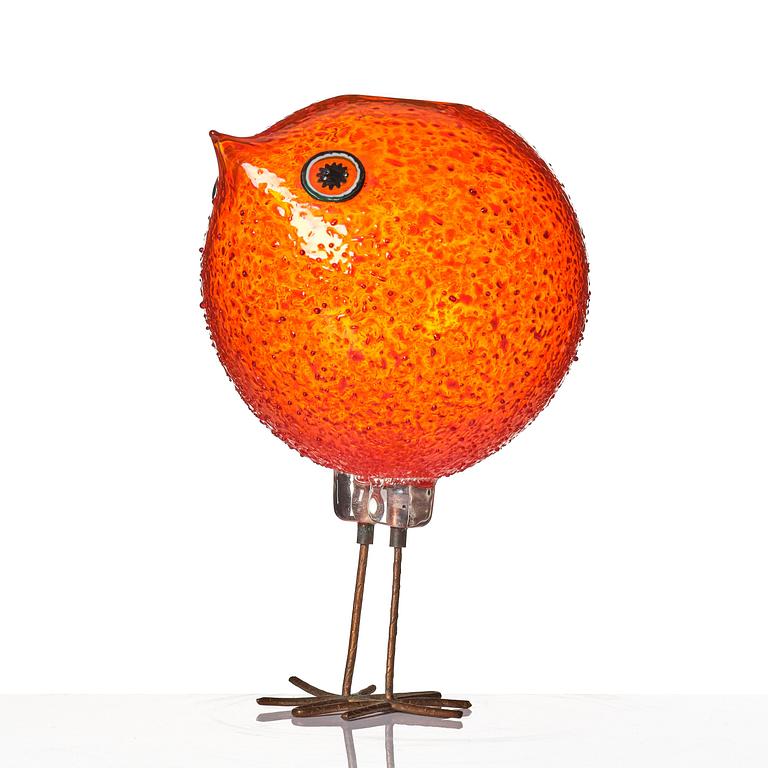 Alessandro Pianon, a 'Pulcino' glass bird, Vistosi, Murano, Italy 1960s.