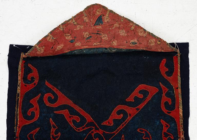 A Kirghiz bag (Bokche), 66 x 64 cm.