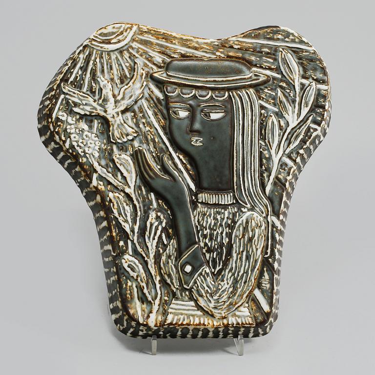 VÄGGPLAKETT, Gunnar Nylund, Rörstrand, 1900-talets andra hälft.