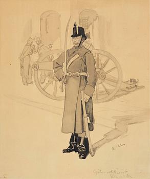 669. Carl Larsson, "Göta artillerist - Högvakten".