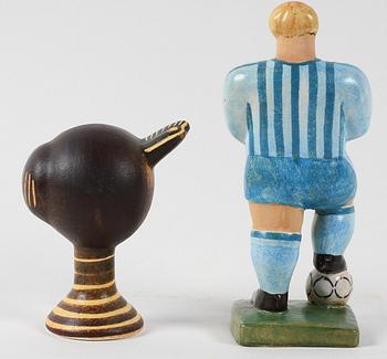 FIGURINER, 2 st, keramik, Lisa Larson Gustavsberg.