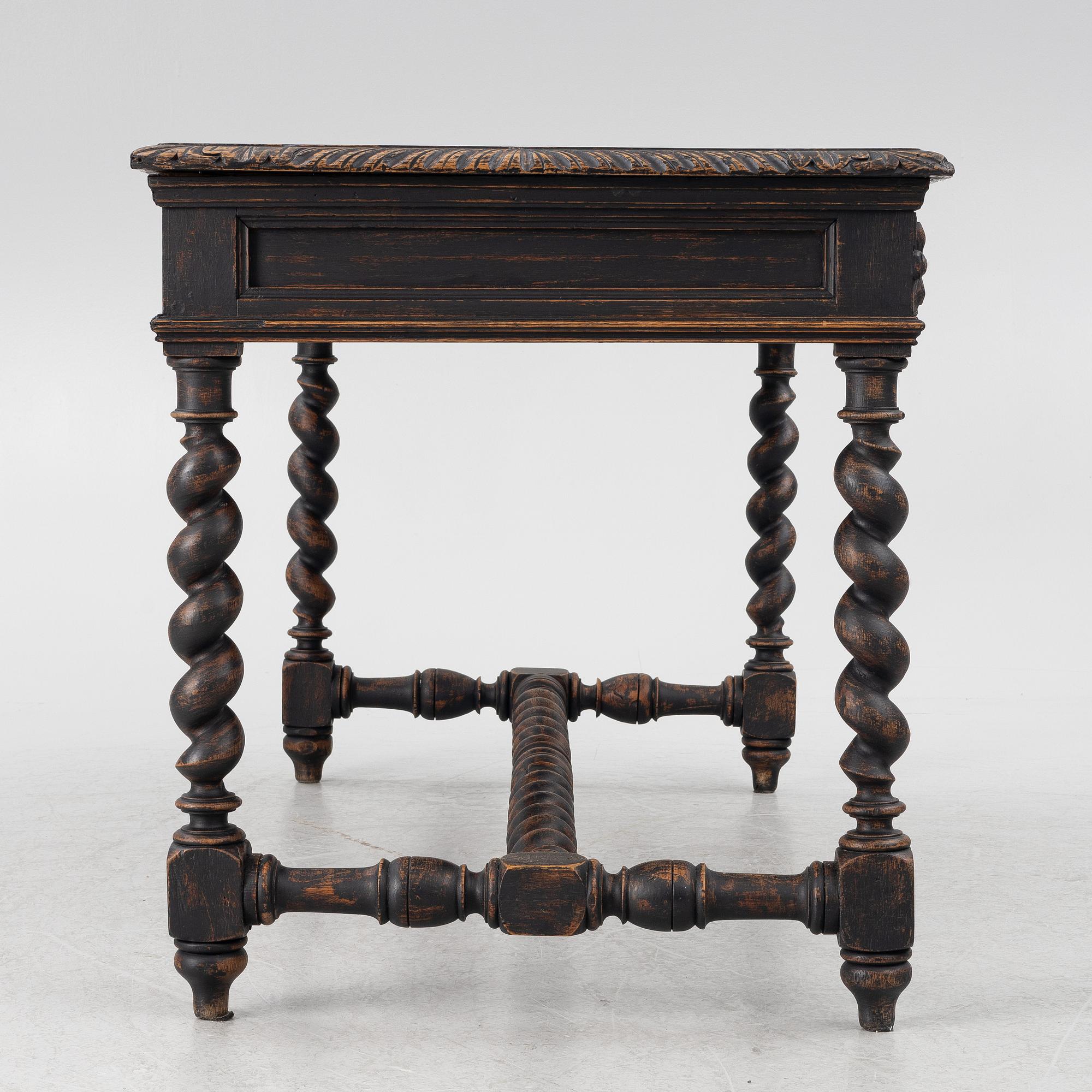 A Baroque style desk, circa 1900.