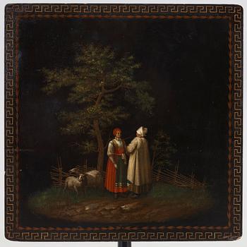 A Swedish tilt top table, from Nils Asplind's workshop, active 1785-1820.