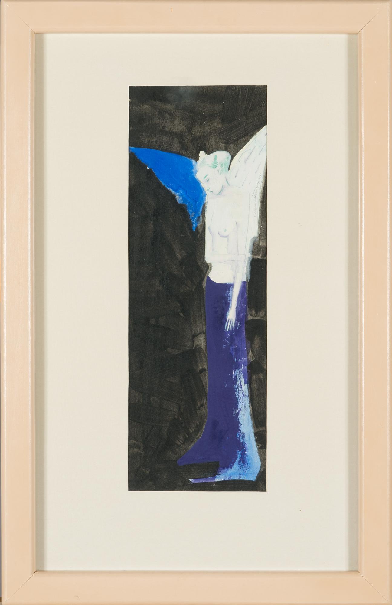 Epp Maria Kokamägi, mixed media on paper, signed and dated 1991.