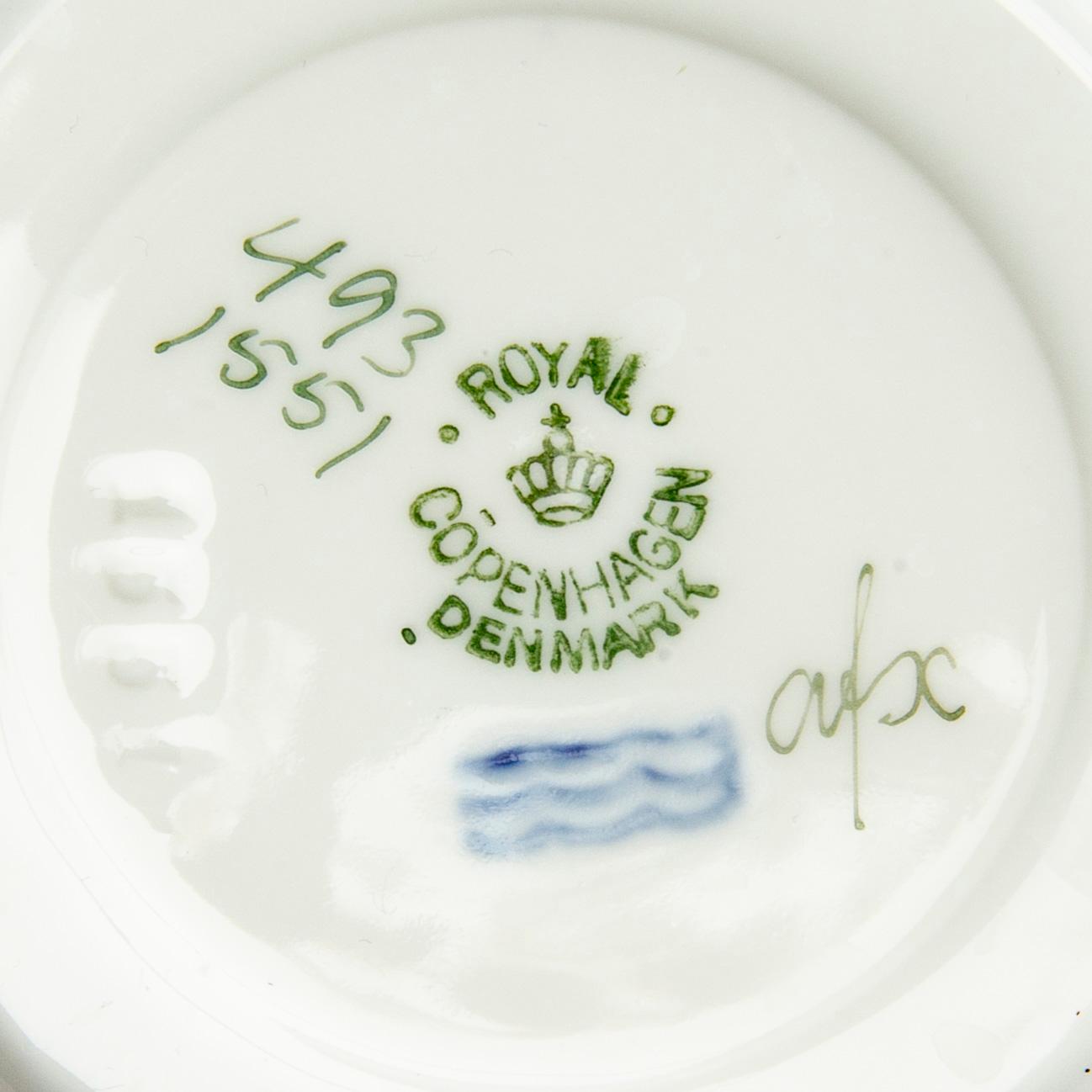 Royal Copenhagen, Kaffeservis, ca 60 delar, porslin, "Sachsisk Blomst", Kunglig Dansk.