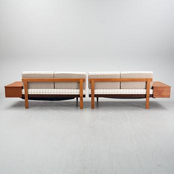 Haldor Vik & Ingmar Relling, a pair of teak sofas or day beds 'Svane', Ekornes, Norway, 1960s.