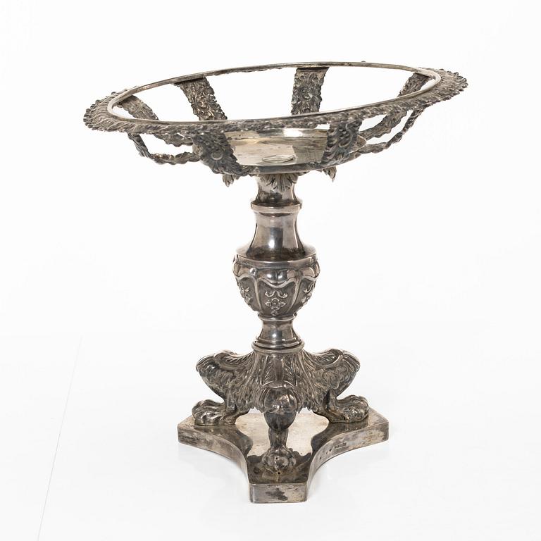 Empire, Jacob Lenholm, bordsuppsats, silver, Stockholm 1833.
