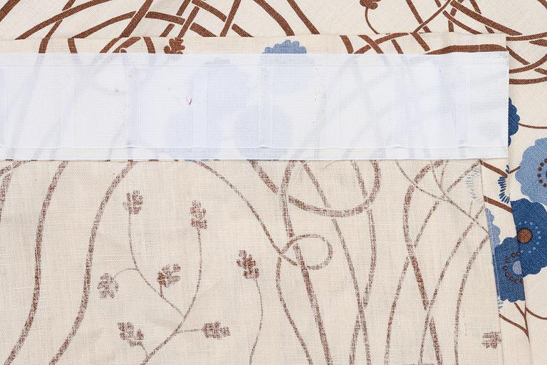 Josef Frank, gardiner, ett par samt kuddar, ett par, "Loops", Firma Svenskt Tenn.