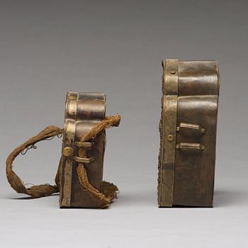 Two Tibetan travel cases/shrines, 19th Century.