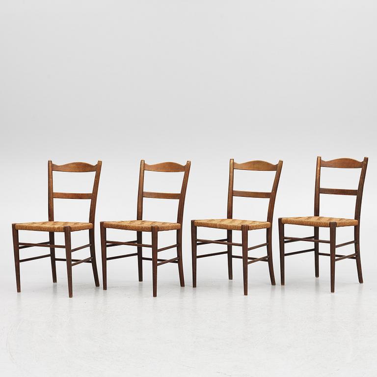 Gemla, a set of four Swedish Modern chairs, Diö, 1930s/40s.