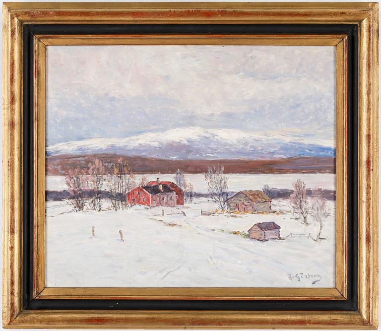 ANTON GENBERG, Olja på pannå, signerad.