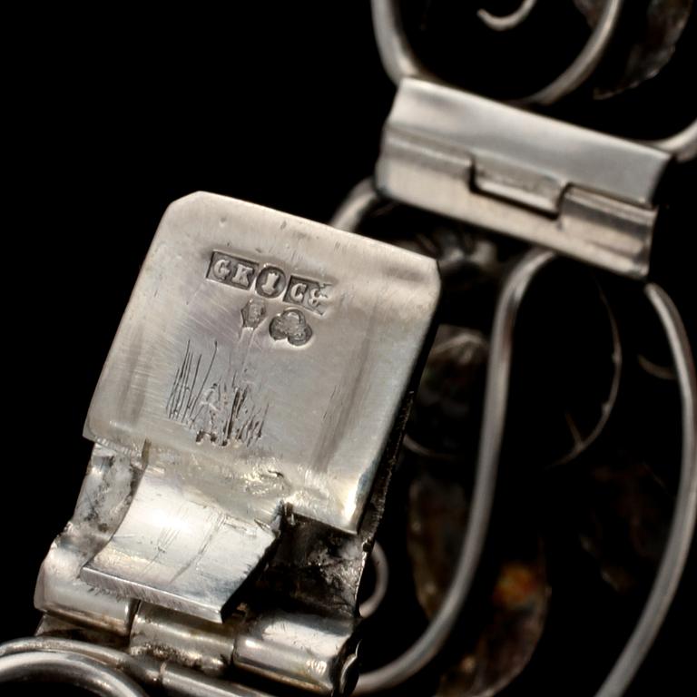 ARMBAND, silver, Kaplans, Stockholm, 1953. Vikt 32 g.