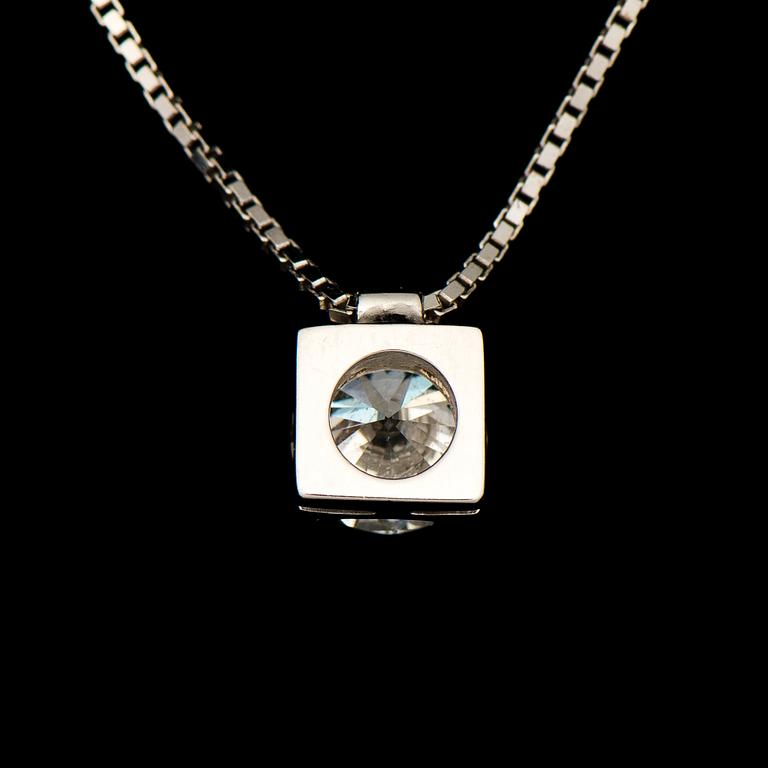 A PENDANT, brilliant cut diamond, 18K white gold.